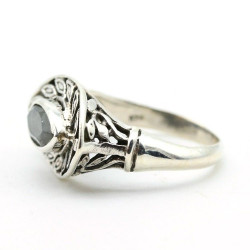 Bague cabochon argent labradorite - Mosaik bijoux indiens