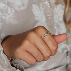 Bague argent réglable...