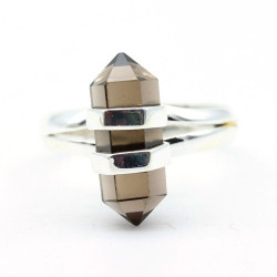 Bague quartz fumé - Mosaik...