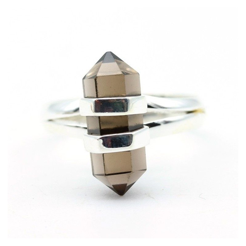 Bague quartz fumé - Mosaik bijoux indiens Bague quartz fumé - Mosaik bijoux indiens