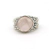Bague quartz rose argent - Mosaik bijoux indiens
