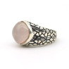 Bague épaisse argent quartz - Mosaik bijoux indiens