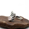 Bague fine argent pierre rose - Mosaik bijoux indiens