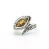 Bague citrine argent - Mosaik bijoux indiens