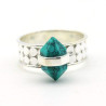 Bague turquoise argent - Mosaik bijoux indiens