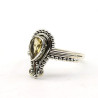 Bague argent citrine taillée - Mosaik bijoux indiens