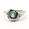 Bague argent brut topaze - Mosaik bijoux indiens