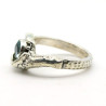 Bague argent topaze ronde - Mosaik bijoux indiens