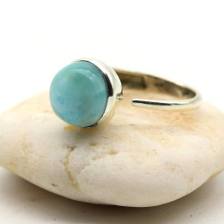 Bague fine larimar - Mosaik bijoux indiens
