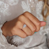Bague pierre de lune argent - Mosaik bijoux indiens
