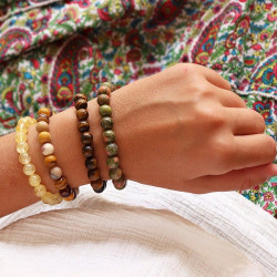 Bracelet unakite perles...