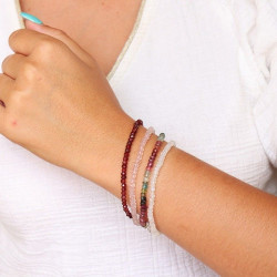 Bracelet quartz rose -...