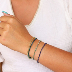 Bracelet fin péridot -...