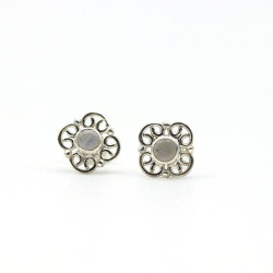 Puce d'oreille argent - Mosaik bijoux indiens
