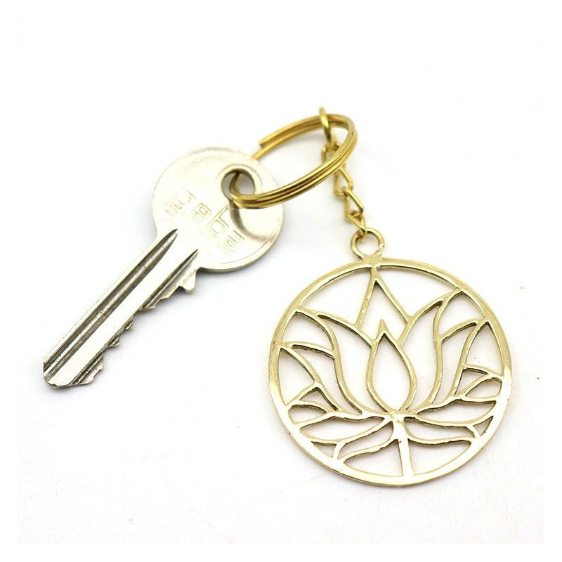 Porte clef lotus - Mosaik bijoux indiens