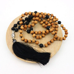 Collier mala en bois et...