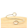 Bracelet fin argent pierre rose - Mosaik bijoux indiens