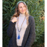 Mala méditation bois et lapis lazuli - Mosaik bijoux indiens
