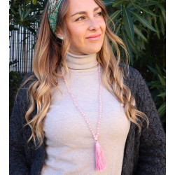 Mala méditation quartz rose...