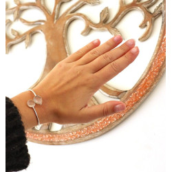Bracelet quartz rose argent...