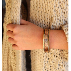 Bracelet laiton et cuivre -...