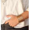 Manchette dentelle dorée - Mosaik bijoux indiens
