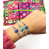 Bracelet turquoise en argent - Mosaik bijoux indiens