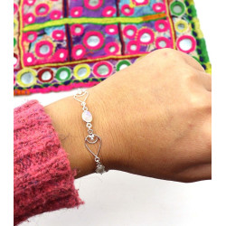 Bracelet fin argent pierre...