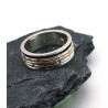 Bague anti-stress pour homme argent - Mosaik bijoux indiens