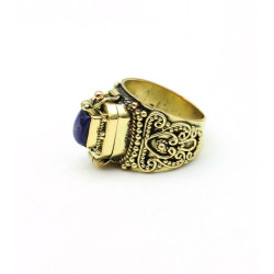 Bague homme poison laiton - Mosaik bijoux indiens