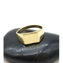 Bague dorée pour homme -...