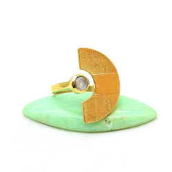 Bague laiton pierre de lune...