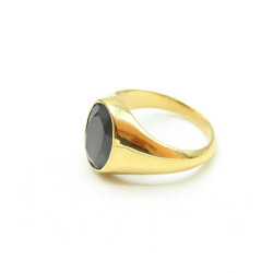 Bague dorée grande taille -...