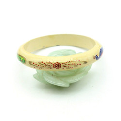 Bracelet indien bois beige - Mosaik bijoux indiens