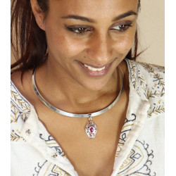 Pendentif argent pierre...