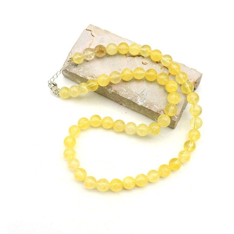 collier citrine 8mm - Mosaik bijoux indiens collier citrine 8mm - Mosaik bijoux indiens