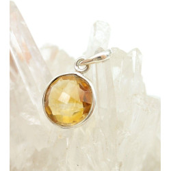 Pendentif citrine taillée -...