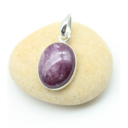Pendentif argent rubis...