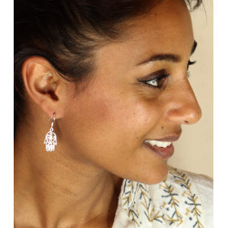 Boucle argent main Fatma -...