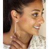 Boucle d'oreille fine argent - Mosaik bijoux indiens