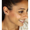 Boucle de lobe d'oreille argent - Mosaik bijoux indiens