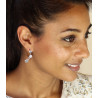Petite boucle d'oreille martelé - Mosaik bijoux indiens