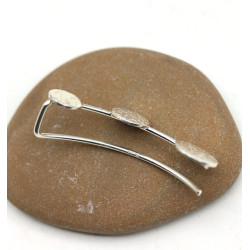 Boucle d'oreille argent martelé - Mosaik bijoux indiens