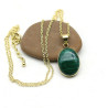 Pendentif pierre verte - Mosaik bijoux indiens