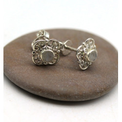 Puce d'oreille argent et...