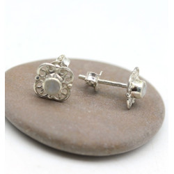 Puce d'oreille argent et...