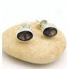 clou d'oreille quartz fumé - Mosaik bijoux indiens