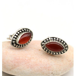 clou d'oreille cornaline -...