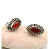 clou d'oreille cornaline - Mosaik bijoux indiens
