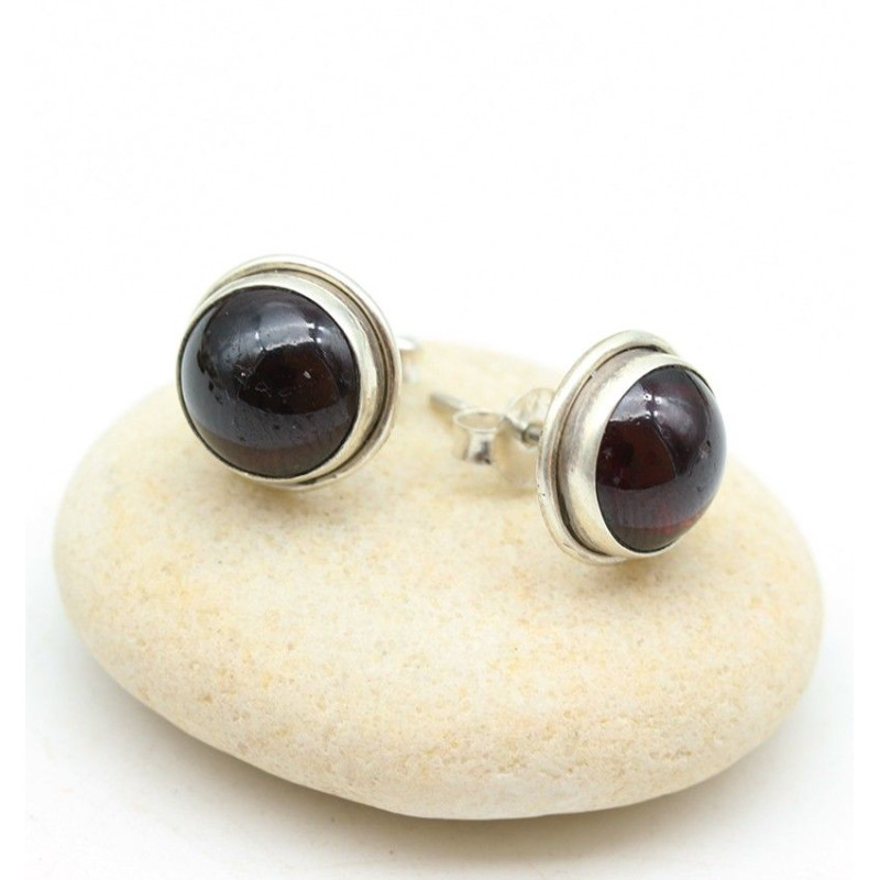 clou d'oreille grenat - Mosaik bijoux indiens